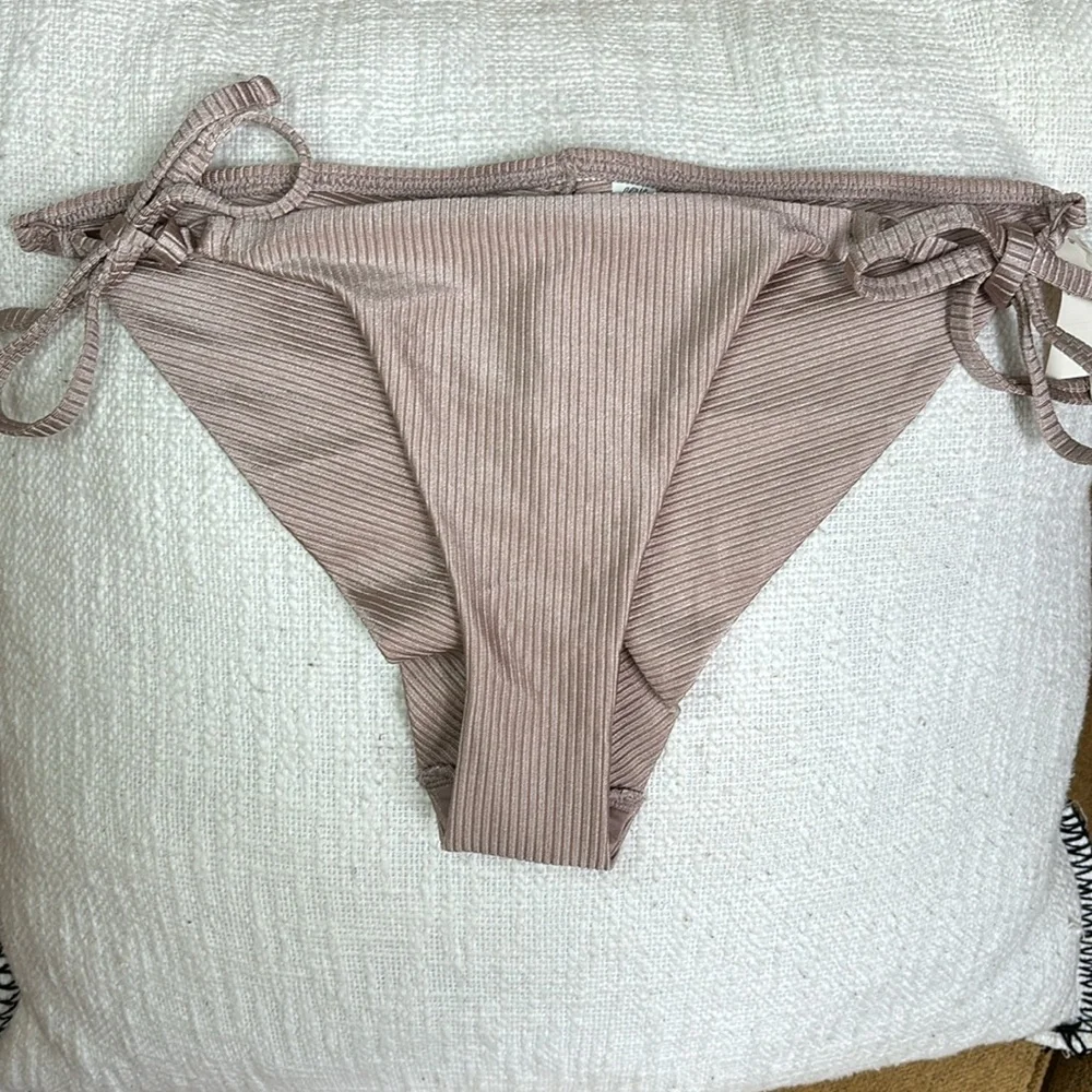 NWT Aerie Ribbed Side Tie Bikini Bottoms